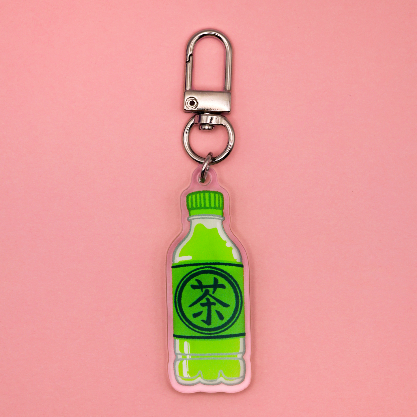 Green Tea Bottle Keychain