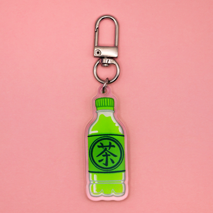 Green Tea Bottle Keychain